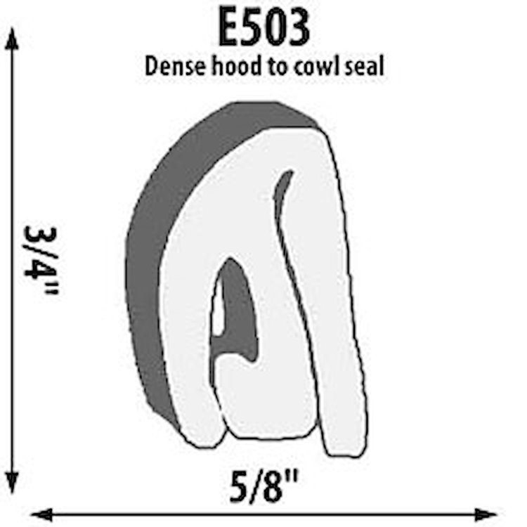Hood-to-Cowl Extrusion Height: 3/4"