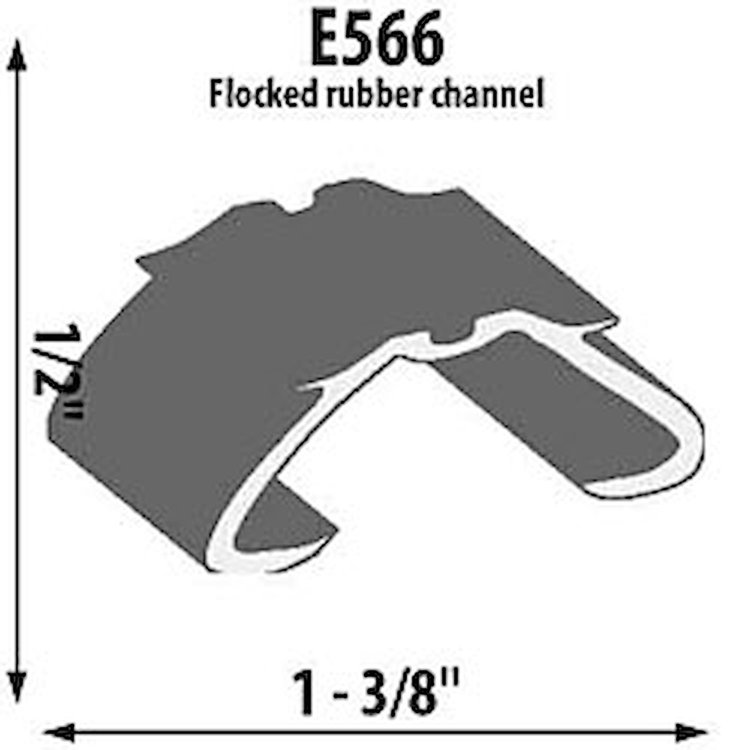 Rubber Channel Flocked
