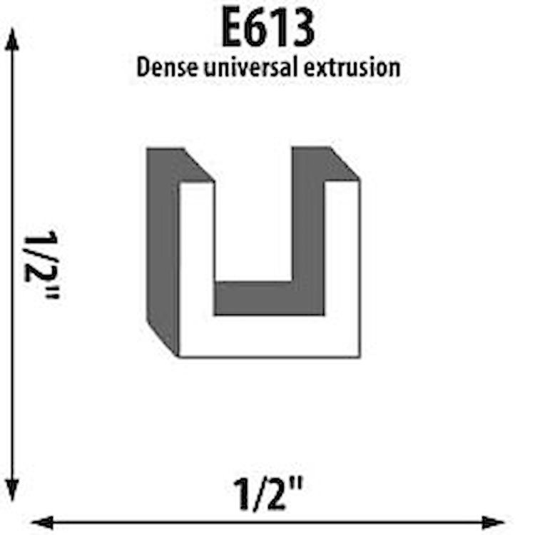 U-Channel Extrusion Height: 1/2"