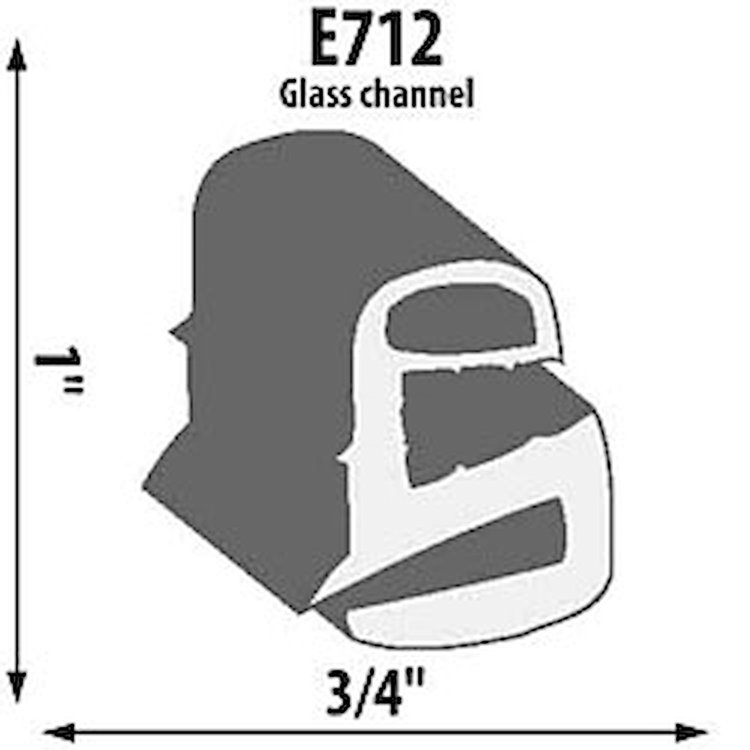 Glass Channel Extrusion Height: 1"