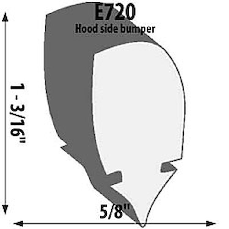 Hoodside Bumper Extrusion Height: 1 3/16"