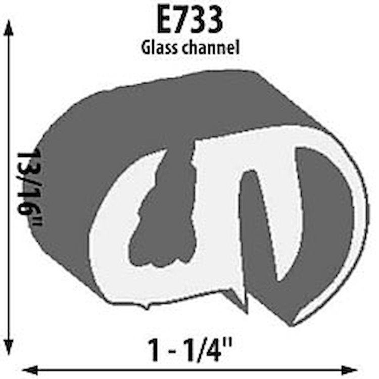 Glass Channel Extrusion Height: 13/16"