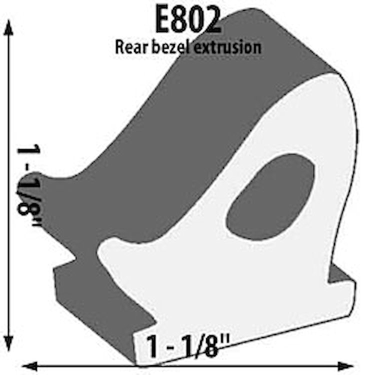 Rear Bezel Extrusion Height: 1 1/8"