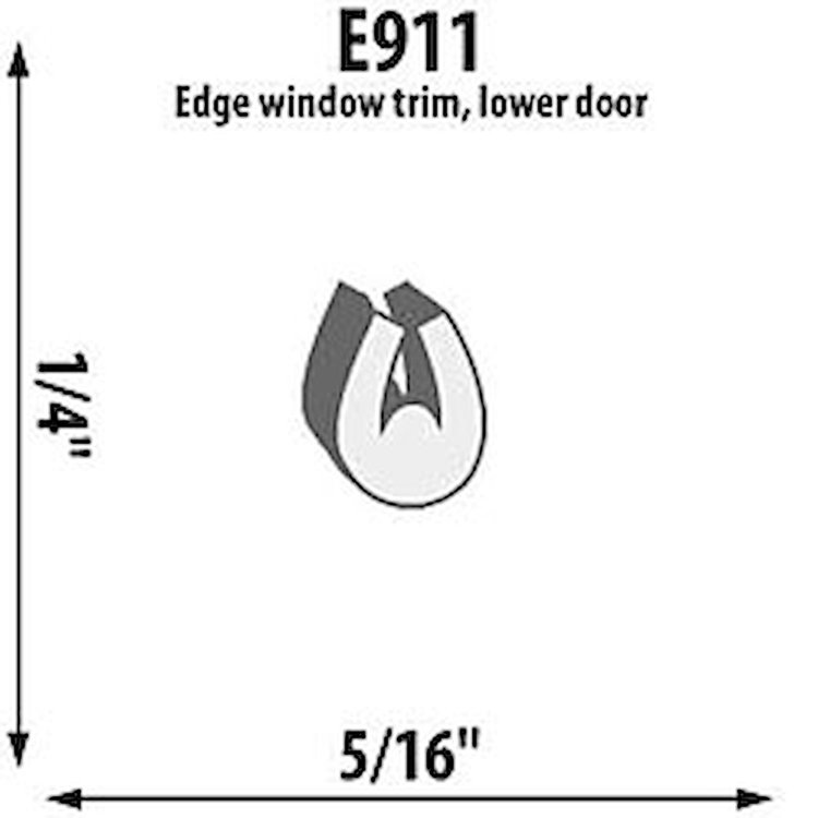 Window Extrusion Trim edge, lower door