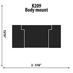 Lower Body Mount ID: 1 3/32"