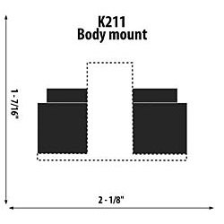 Upper Body Mount ID: 19/32"