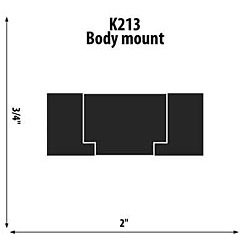 Lower Body Mount ID: 1"