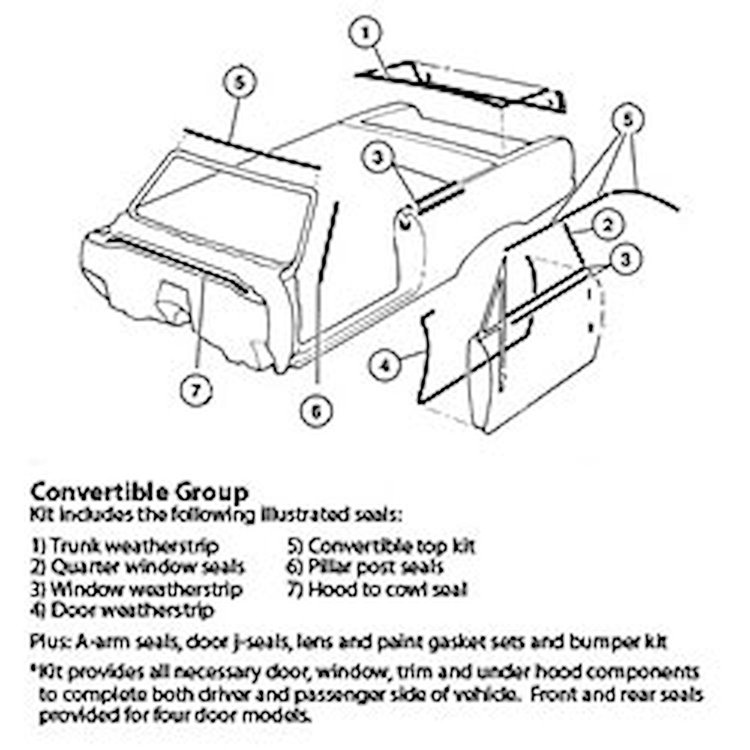 Weatherstrip Kit "56 Chevrolet Bel Air