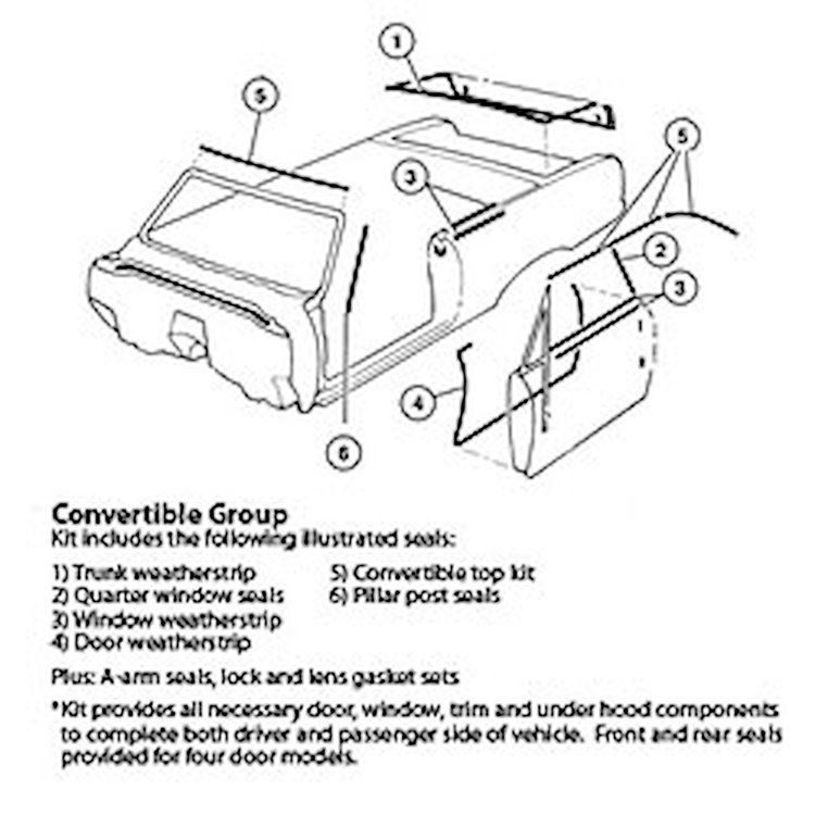 Weatherstrip Kit "61 Chevrolet Impala