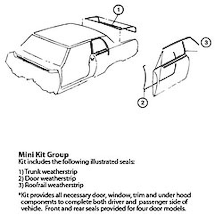 Weatherstrip Kit "65 Chevrolet Nova 2 Door
