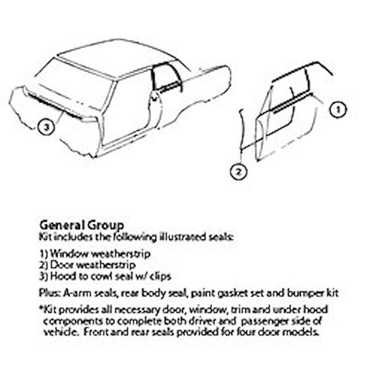 Weatherstrip Kit "64 Chevrolet El Camino