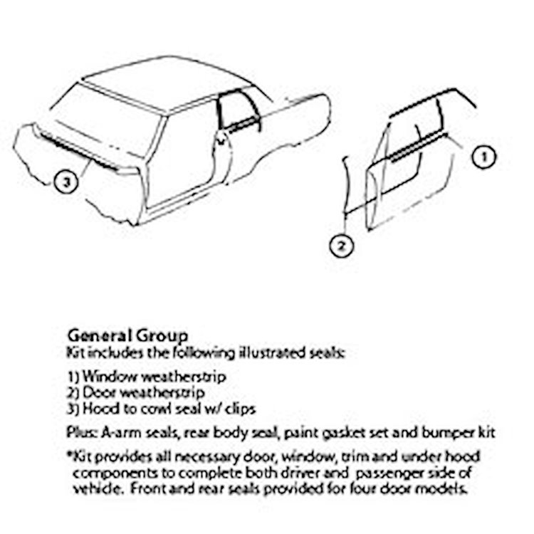 Weatherstrip Kit "65 Chevrolet El Camino