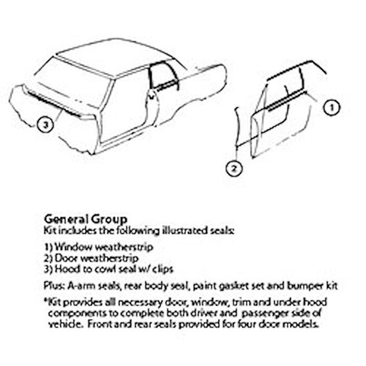 Weatherstrip Kit "66 Chevrolet El Camino