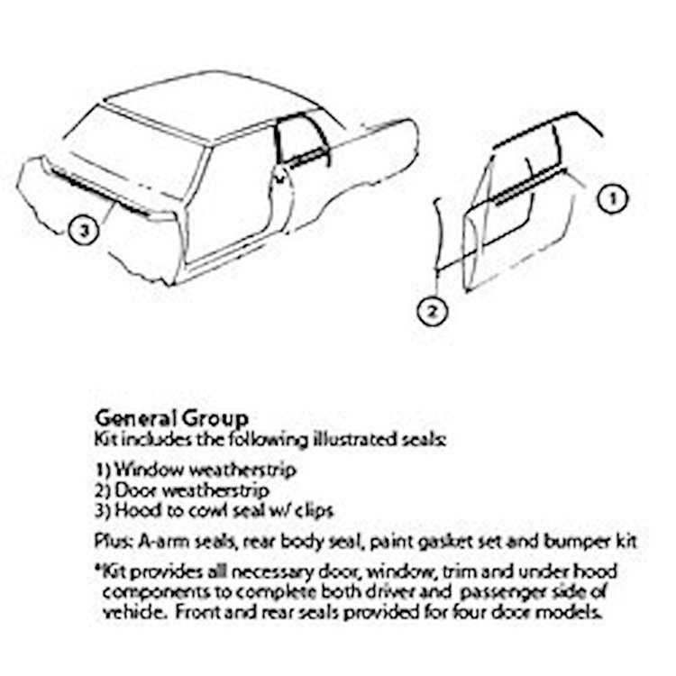 Weatherstrip Kit "67 Chevrolet El Camino