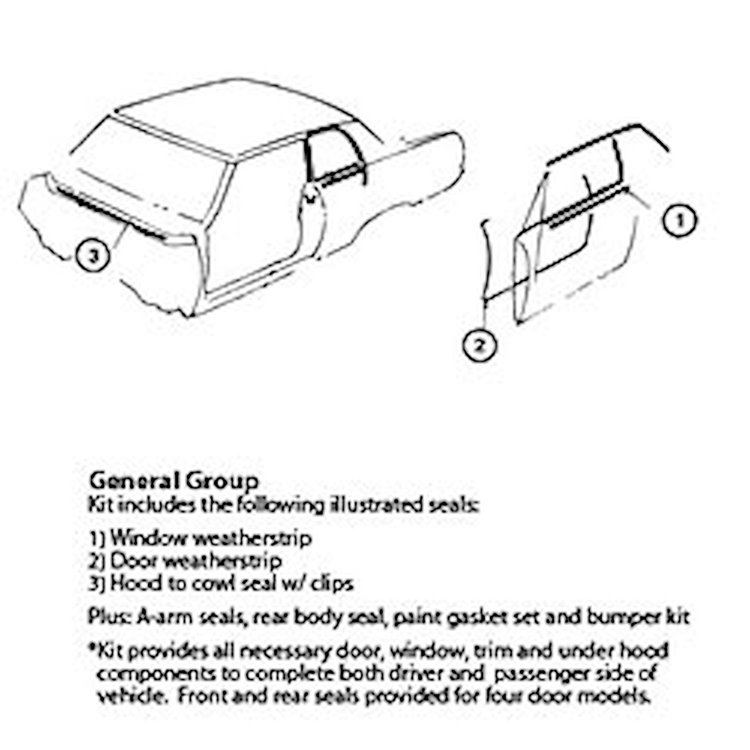 Weatherstrip Kit "68 Chevrolet El Camino