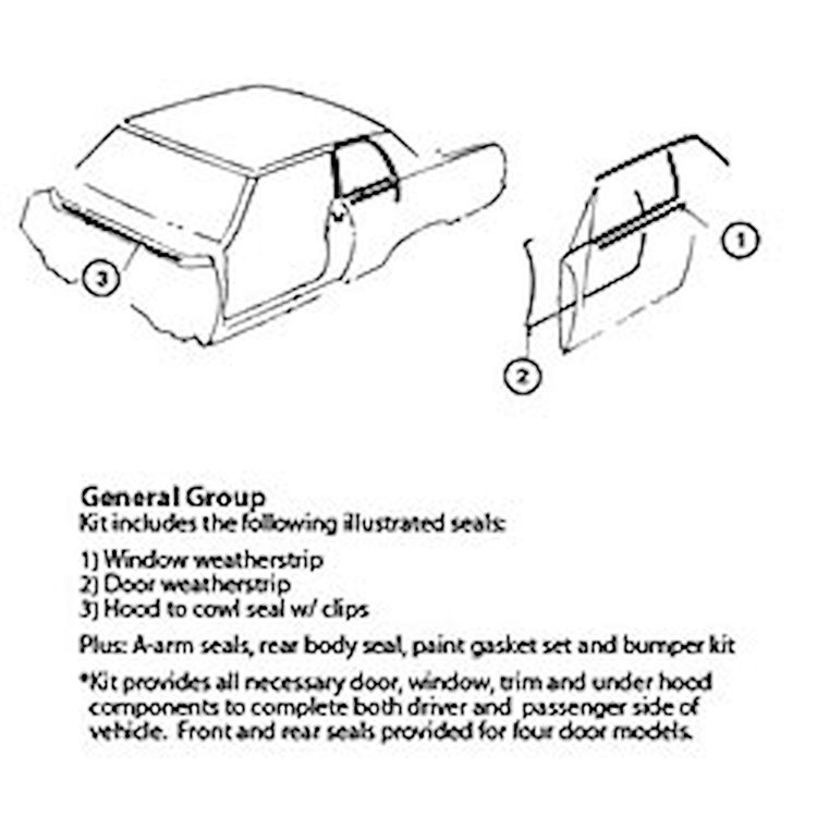 Weatherstrip Kit "69 Chevrolet El Camino