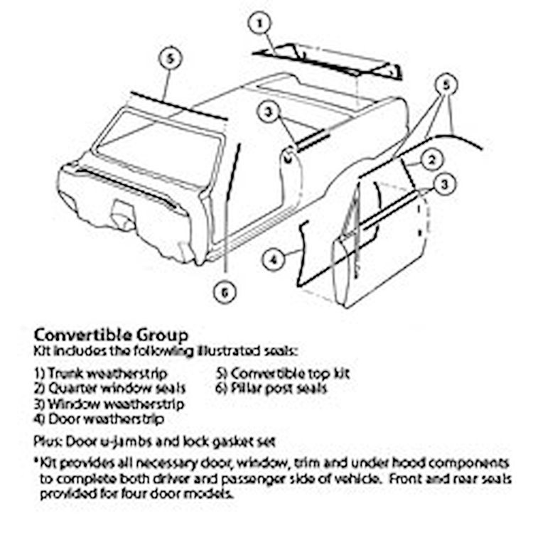 Weatherstrip Kit 65 Buick Skylark