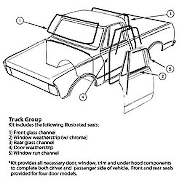 Weatherstrip Kit "47-50 Truck