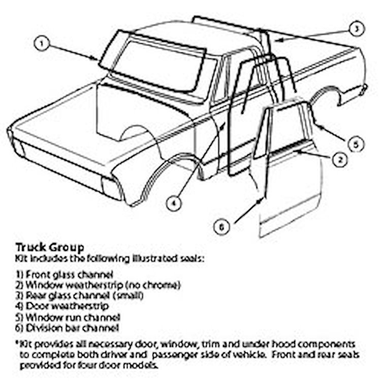Weatherstrip Kit "51-53 Truck