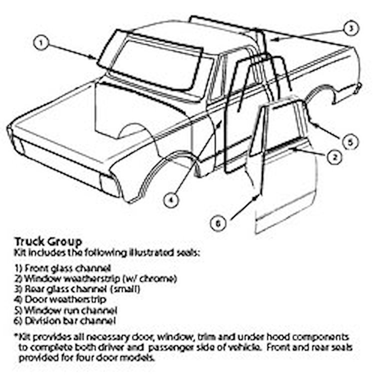 Weatherstrip Kit "51-53 Truck