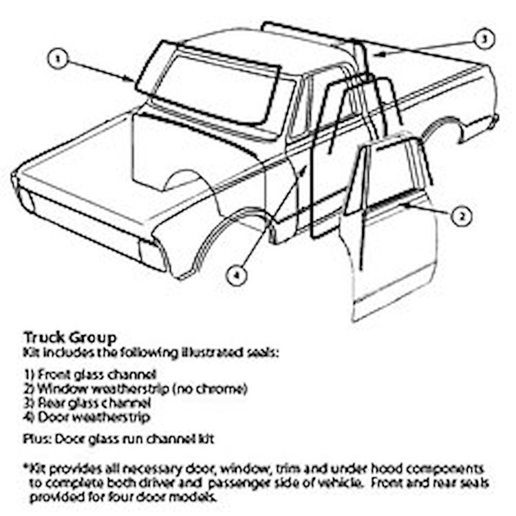 Weatherstrip Kit "54-55 Truck