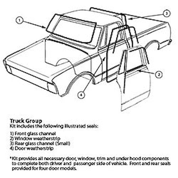 Weatherstrip Kit "55-59 Truck