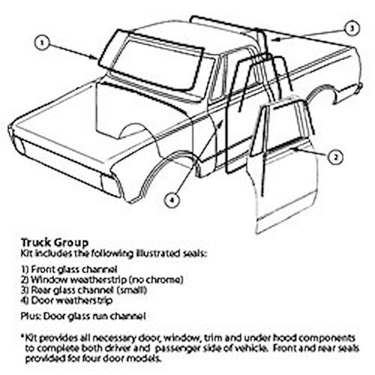 Weatherstrip Kit "64-66 Truck