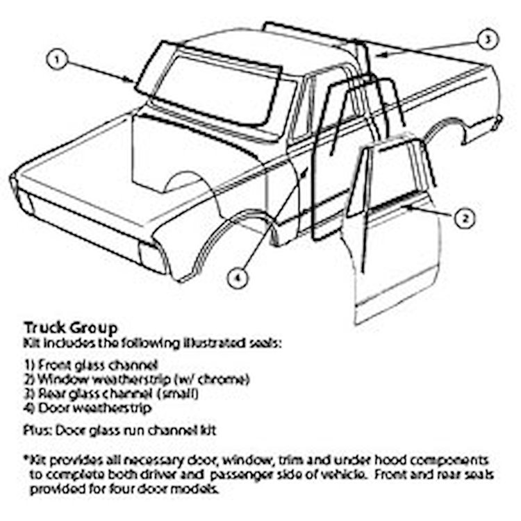 Weatherstrip Kit "64-66 Truck
