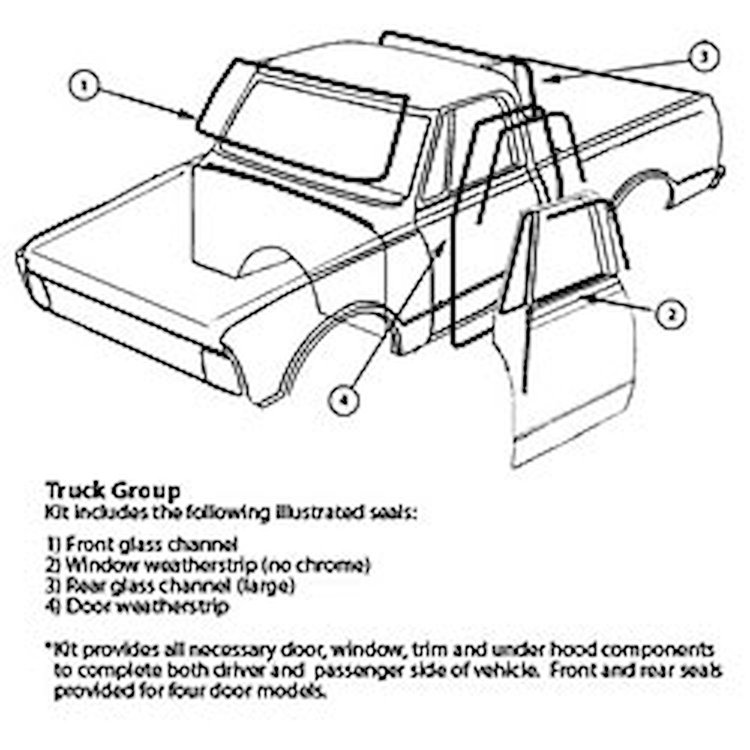 Weatherstrip Kit "67-72 Truck