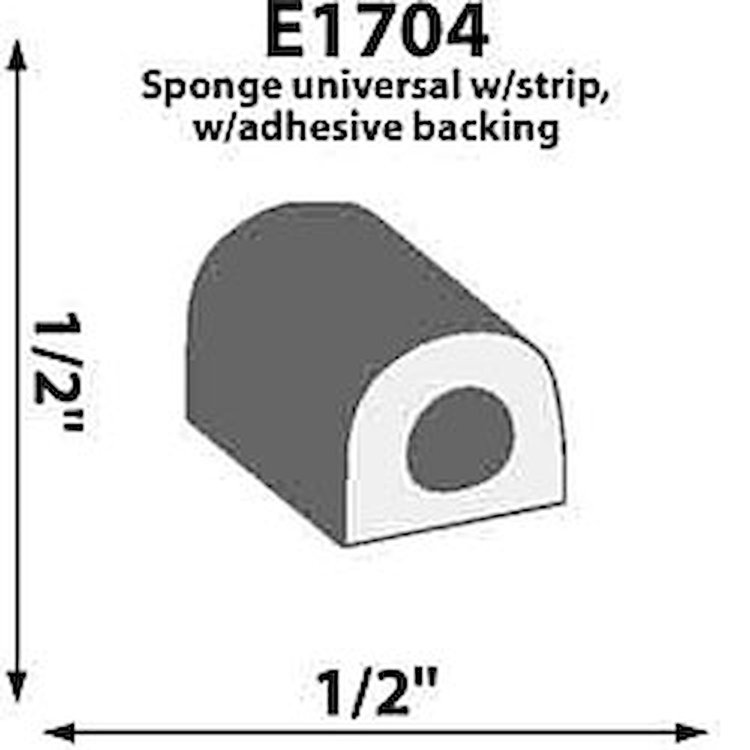 Self-adhesive Extrusion Height: 1/2"