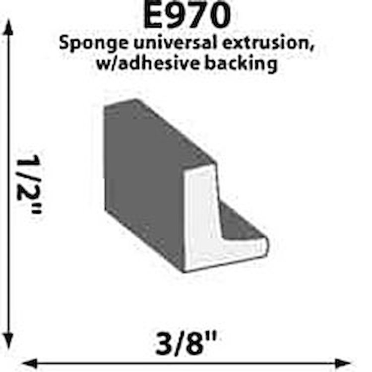 Self-adhesive Extrusion Height: 1/2"