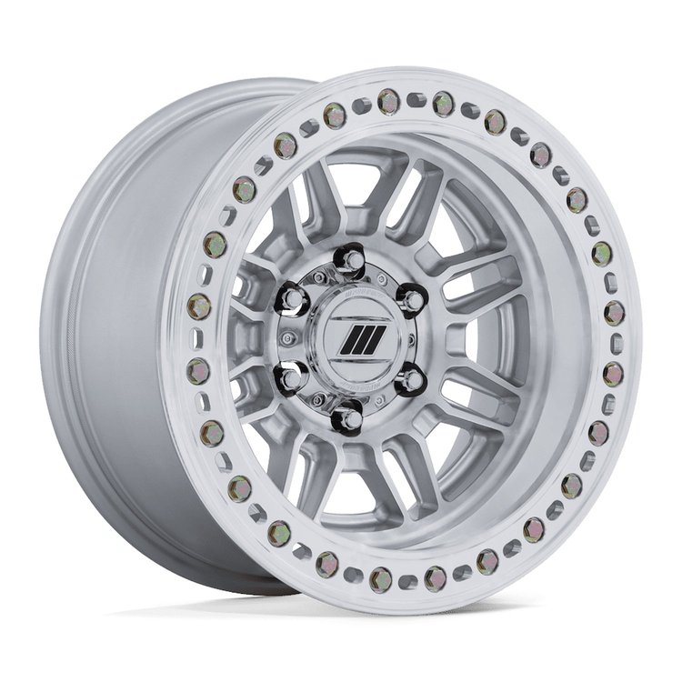 PA208SD17906312N PA208 EQUALIZER BEADLOCK Wheel [Size: 17"x9"] Gloss Silver w/Machined Face Finish