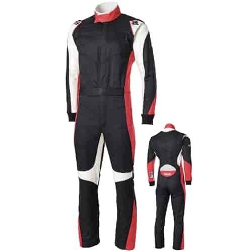 Six 0 Racing Suit Black/Red - X-Large
