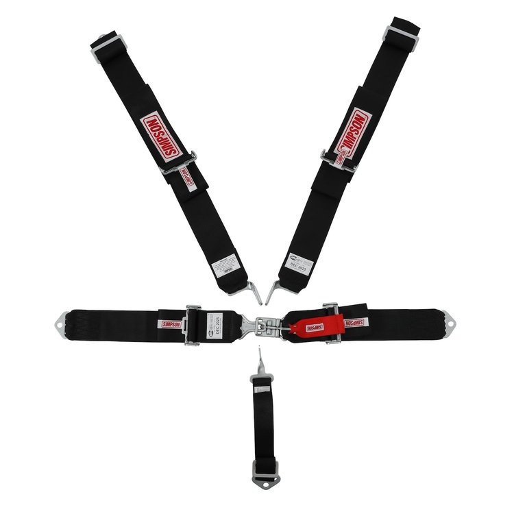 Latch & Link System 5-Point Individual Harness 55" Lap Belt Pull-Down Lap Belt Adjusters