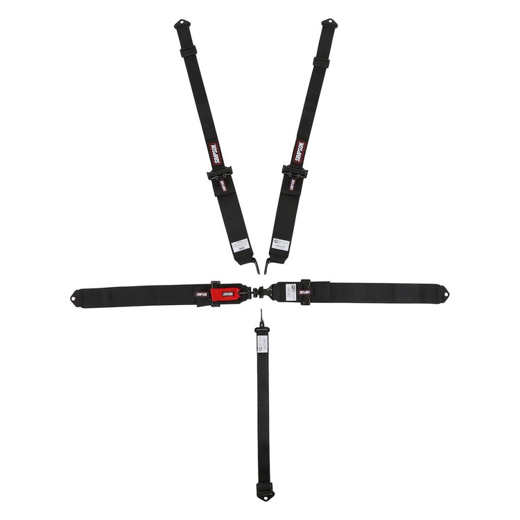 29063BKH1X Latch & Link 5-Point Safety Harness 55 in. Pull-Down Lap Belt [Black]