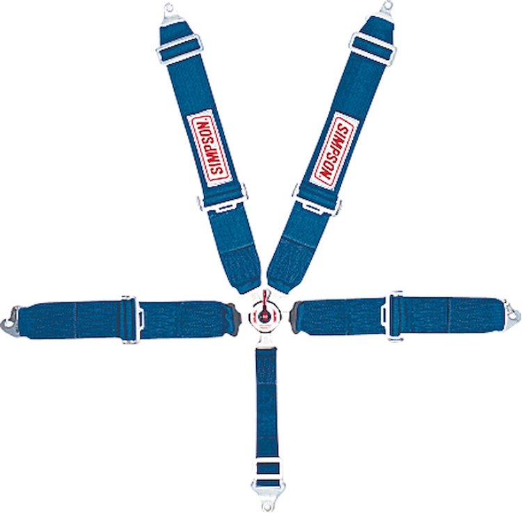 Lever Camlock 5-Point Individual Harness 62" Lap Belt Pull-Up Lap Belt Adjusters