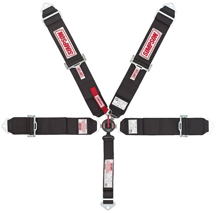 Lever Camlock 5-Point Individual Harness 62" Lap Belt Pull-Up Lap Belt Adjusters