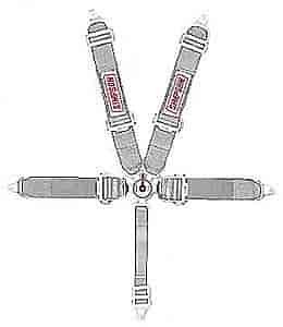 Rotary Camlock 5-Point Individual Harness 62" Lap Belt Pull-Up Lap Belt Adjusters