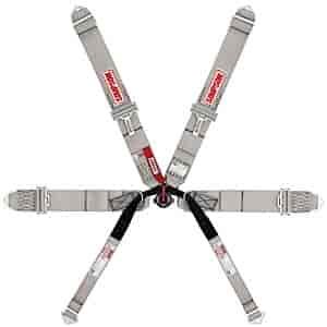 Lever CamLock 6-Point Individual Harness 62" Lap Belt Pull-Up Lap Belt Adjusters