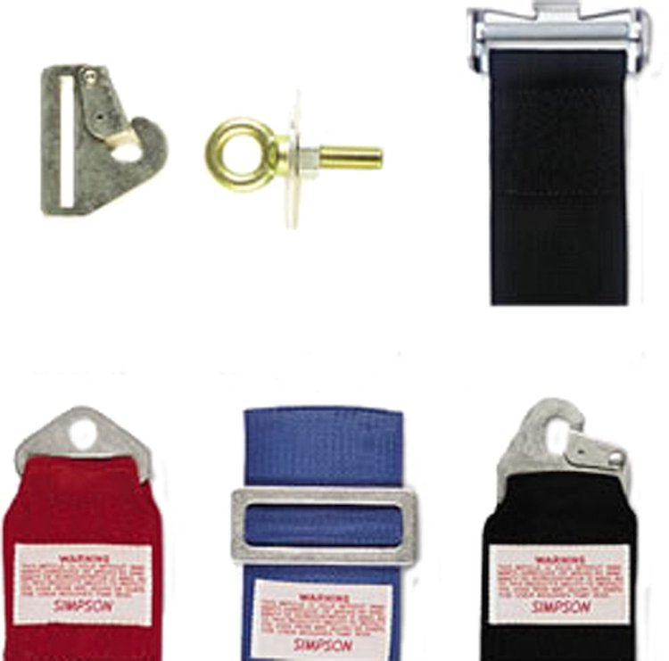 31019B Seatbelt Mounting Hardware Latch & Link -Anti Sub Belt - Blue