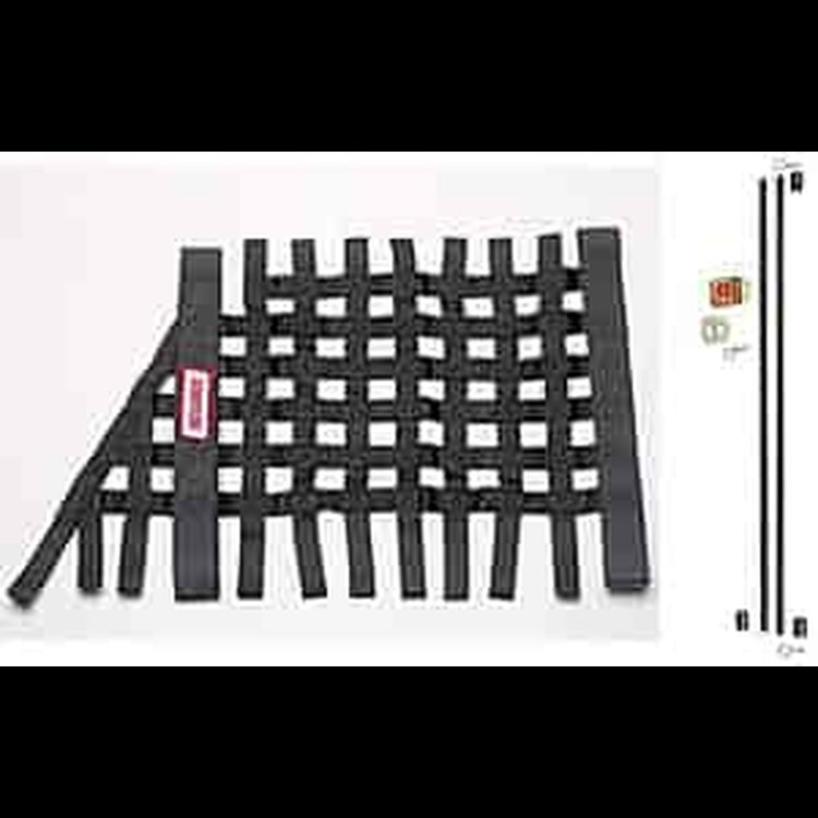 Window Net & Net Installation Kit 16" x 27" Trapezoid "Nascar" Style Net