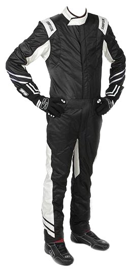 FLEX Racing Suit, 2X-Large [Black/White]