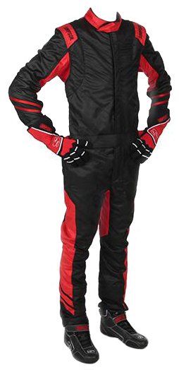 FLEX Racing Suit, Large [Black/Red]
