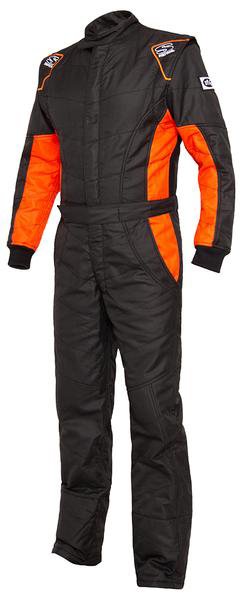 KZX Racing Suit, Small [Black/Orange]