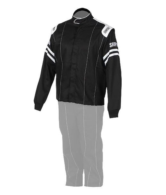 Legend II Racing Jacket, Medium [Black with White Trim]