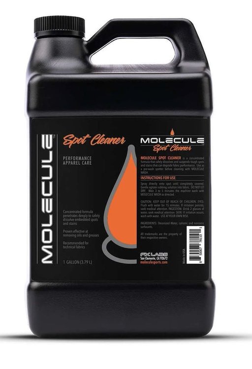 MLSP1G MOLECULE SPOT CLEANER 1 GAL Universal Use. Performance Apparel Care. 1 Gallon Jug.