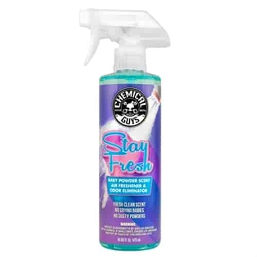 Premium Air Freshener and Odor Eliminator Stay Fresh Baby Powder Scent 16 oz