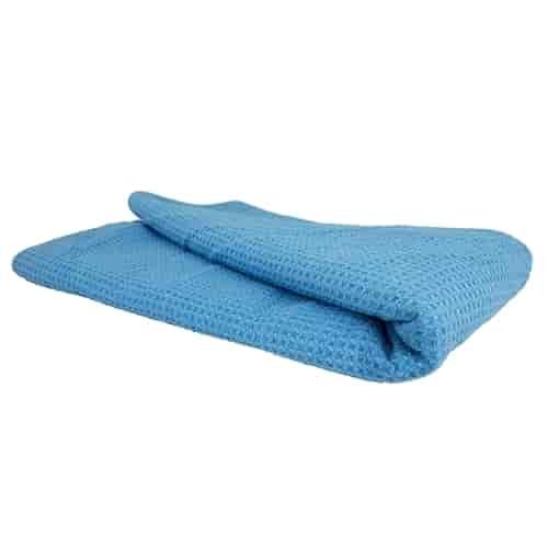 Glass and Window Waffle Weave Towel Blue