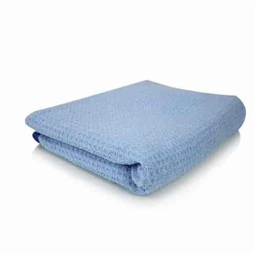 Waffle Weave Drying Microfiber Towel Blue