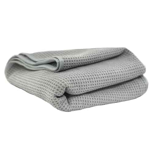 Waffle Weave Micro Fiber Drying Towel Gray